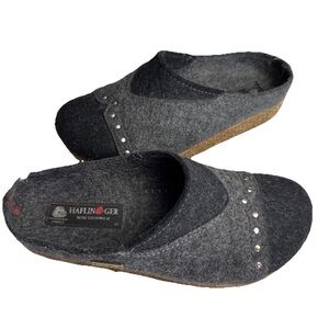 Haflinger GZ Classic Wool Felt Clog Slippers Slip On 40 W 9/9.5 Germany  Cork
